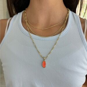 orange stacked kendra scott necklace